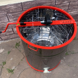 Медогонка 3-х рамкова поворотна Aisi 430. Касета зварена, Пофарбована.